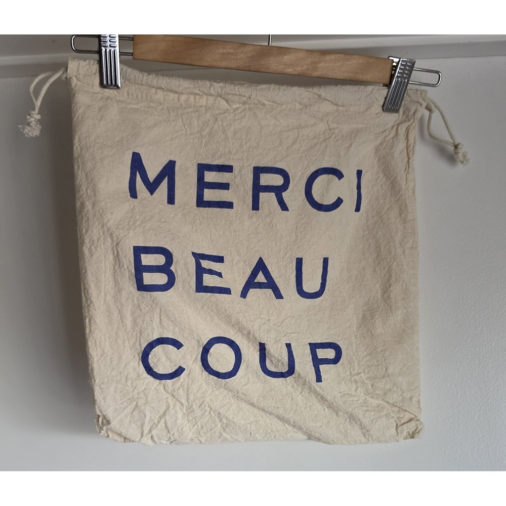 Clare V. Dust Bag Beige Blue Dustbag Cover Pouch Storage Protector Envelope